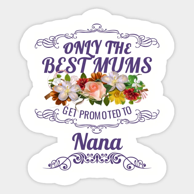 Only The Best Mums Get Promoted To Nana Gift From Son Or Daughter Sticker by HT_Merchant